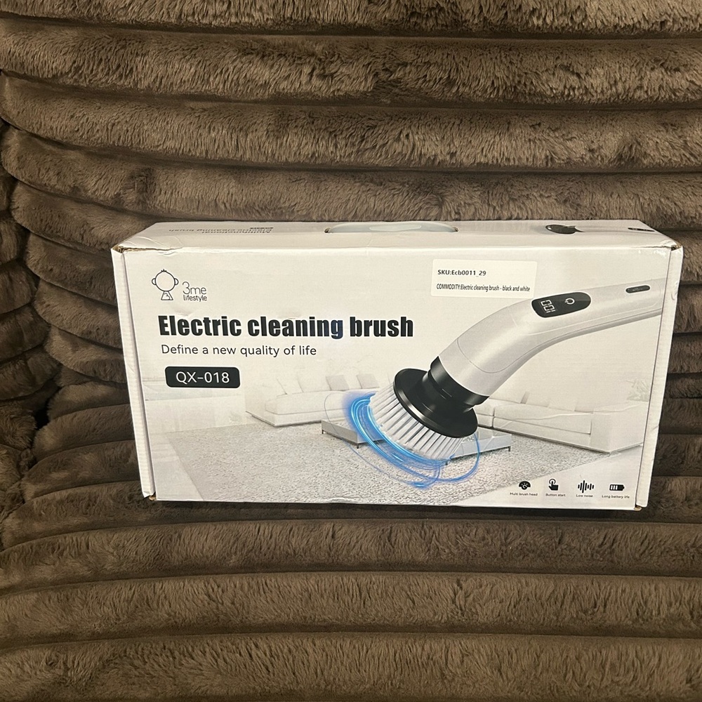Electric Cleaning Brush with Blue Bristles